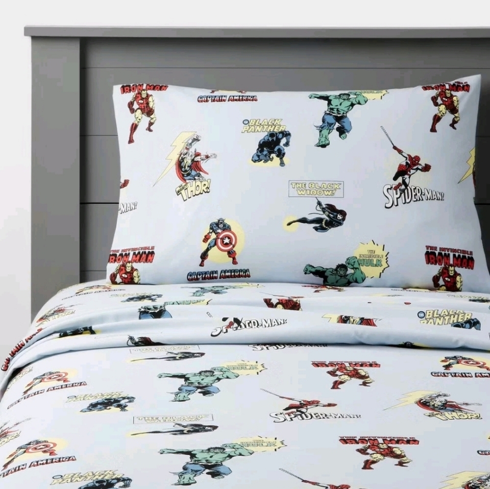 NWT Marvel x Pillowfort Characters Sheet Set
